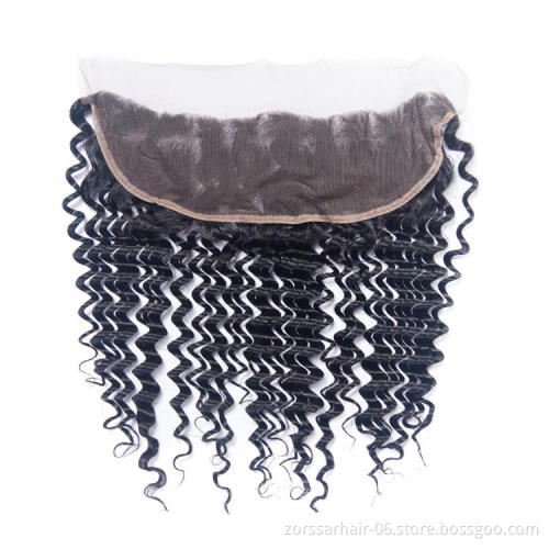Factory Price HD lace Swiss Lace Raw Virgin Human Hair 13X4 Lace  Frontal 4X4  hair closure for Black Women